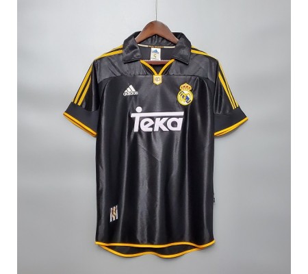 Real Madrid 98/99 Away Black Soccer Jersey